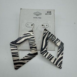 Zebra Earrings-free with purchase